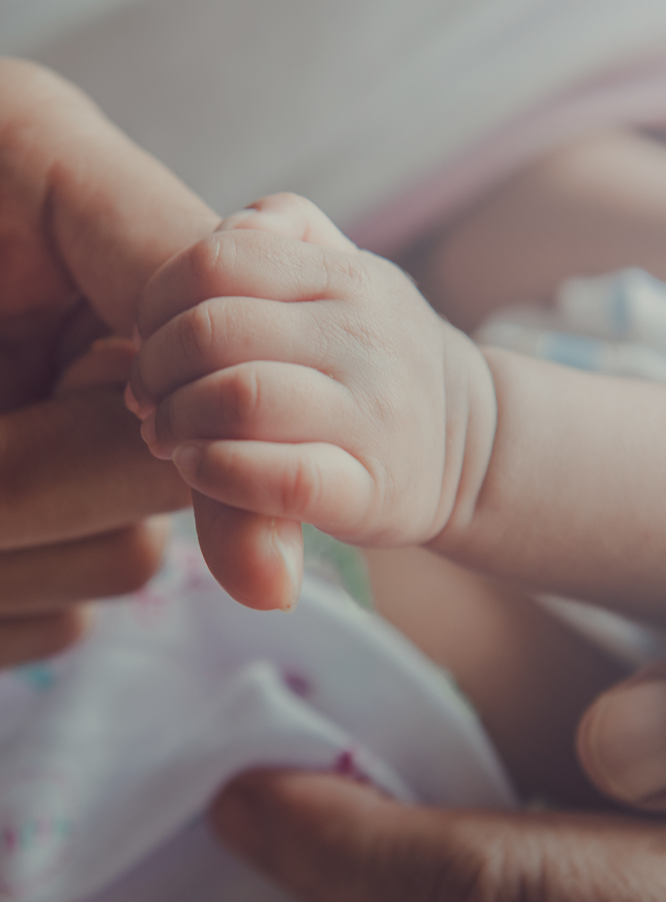 image of parents holding baby feet